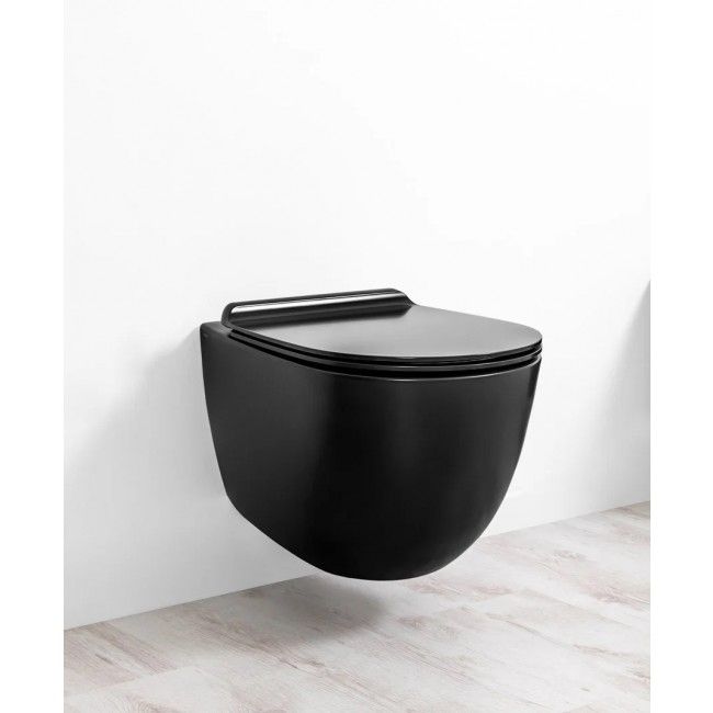 Кришка для унітаза Vignoni soft-close (VI004) Black matt, SIMAS