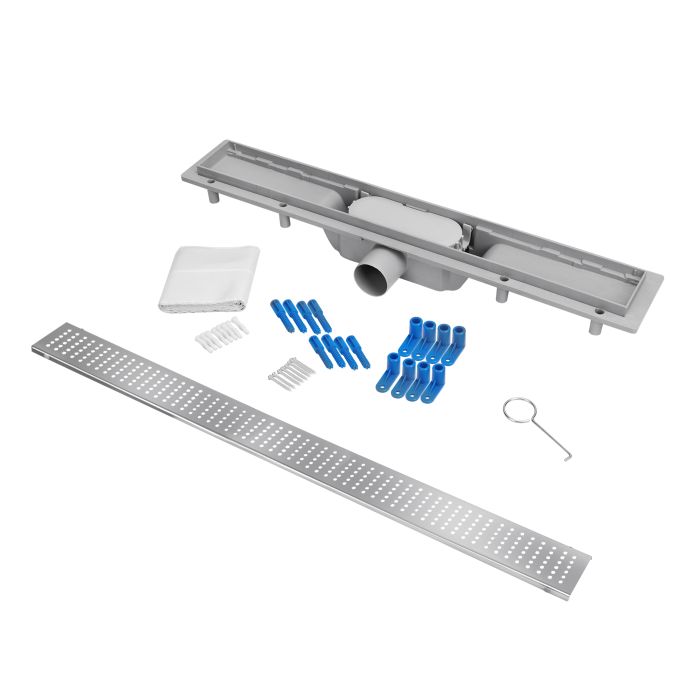 Трап Qtap Dry FB304-800 лінійний з сухим затвором