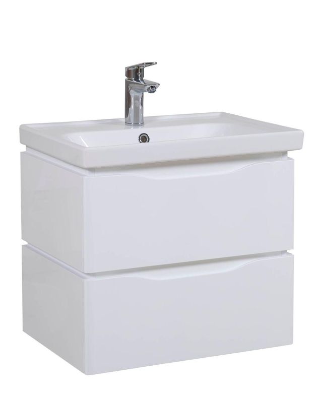 Шафка з умивальником підвісна Венеція Біла Frame 60, Аква Родос