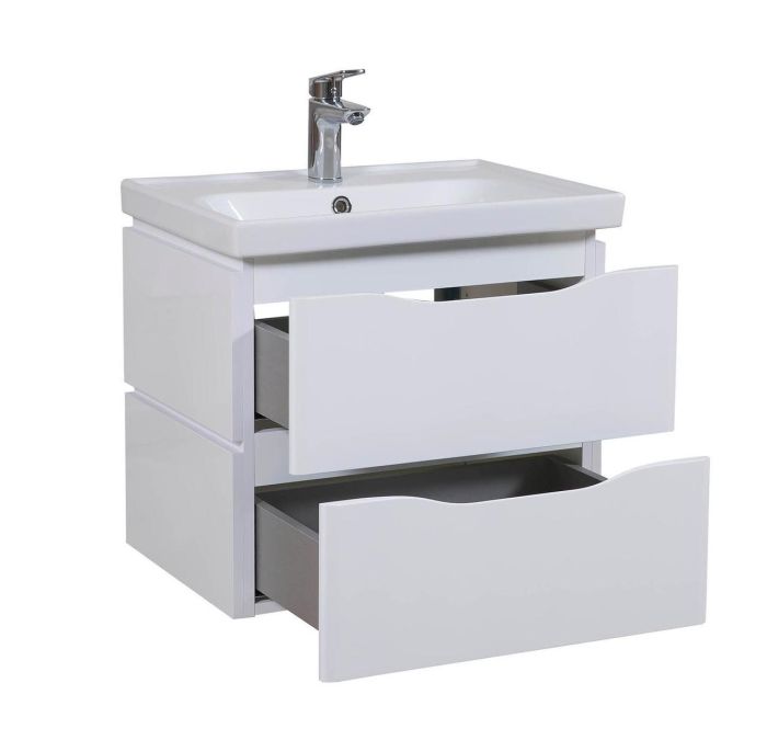 Шафка з умивальником підвісна Венеція Біла Frame 60, Аква Родос