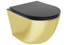 Подвесной унитаз MEXEN LENA GOLD BLACK MATT