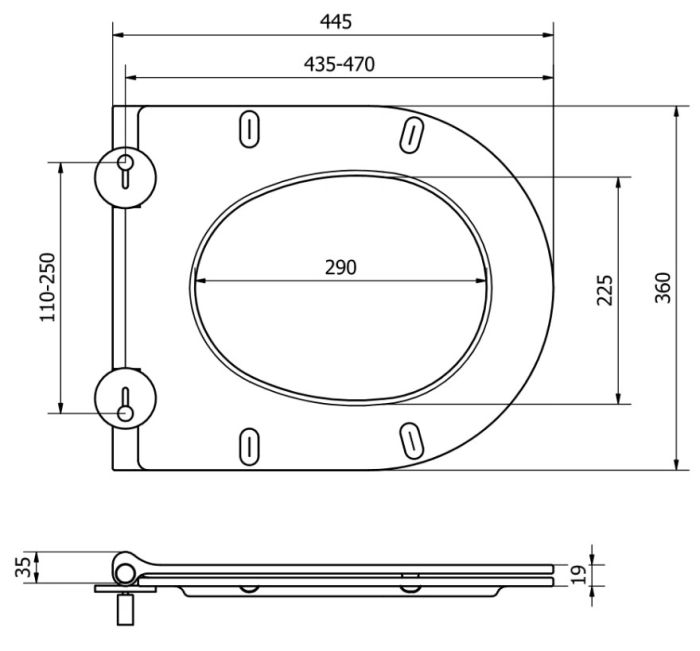 Сидіння для унітазу MEXEN RICO WHITE SOFT-CLOSE