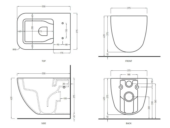 Унитаз подвесной Shui Comfort Arenaria с крышкой soft close SHCOVSKCPVSHCOTFAN CIELO