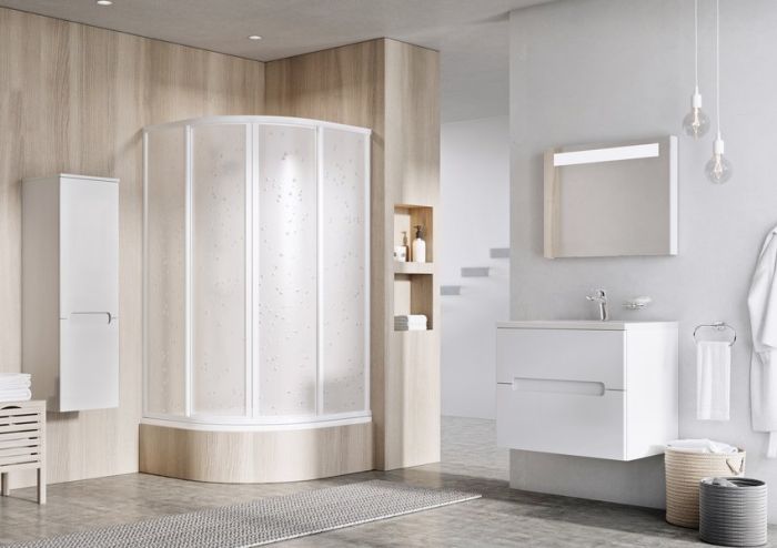 Душевая кабина полукруглая SUPERNOVA SKCP4-80 SABINA Pearl, (31144V10011) RAVAK