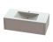 Тумба "Глория" 100 см с умывальником "Орфей" Белый