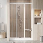 Душові двері трьохелементні ASDP3-100 1980 Transparent White RAVAK