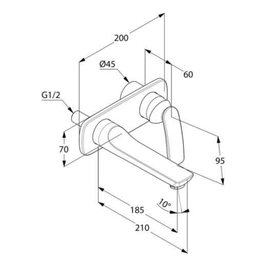 Змішувач для умивальника Balance (522468775) чорний, Kludi