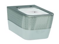 Подвесной унитаз IDEVIT Halley белый/декор серебро