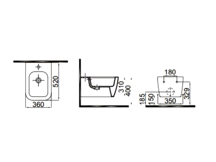 Биде подвесное IDEVIT Halley белый/декор серебро