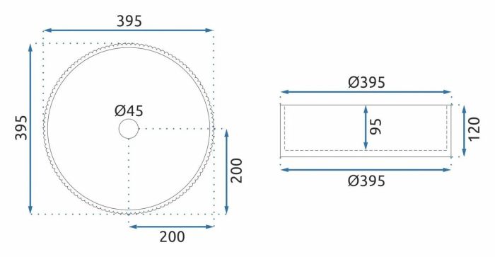 Умивальник REA INGRID TRANSPERENT MARMO