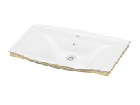 Умывальник IDEVIT Neo Classic 85см белый/декор золото