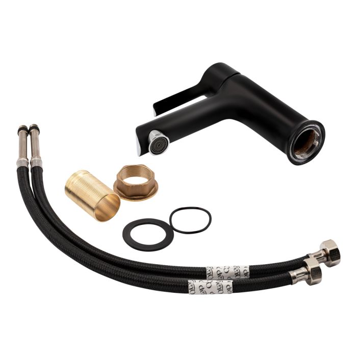 Змішувач для раковини Qtap Grand QTGRABCR001F Chrome/Black