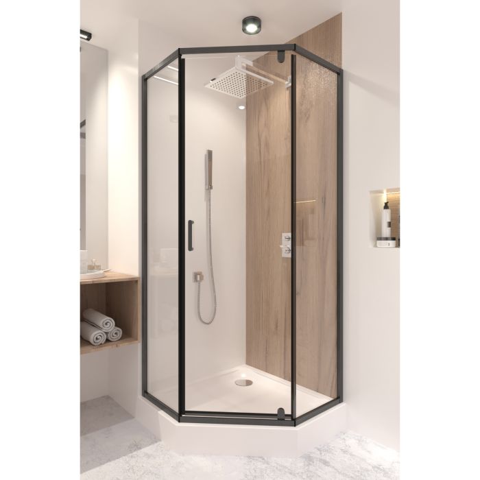 Душова кабіна Qtap Scorpio BLA10995-AC6 90х90 см, скло Clear 6 мм, CalcLess, без піддону