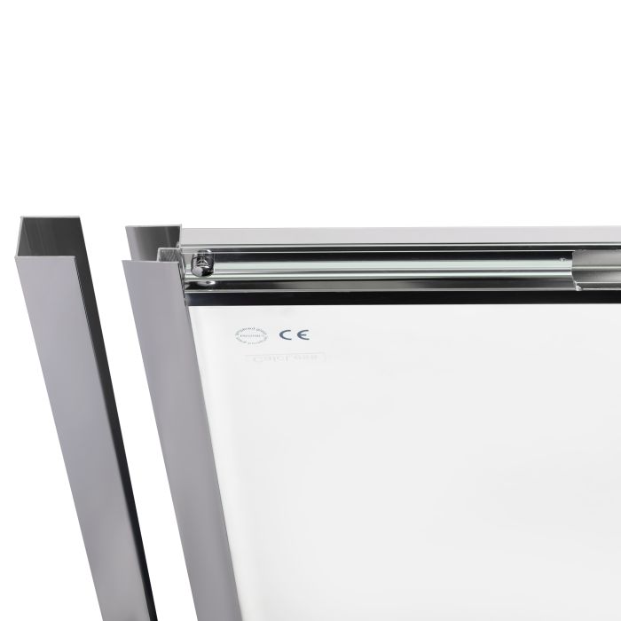 Душевые двери в нишу Qtap Taurus CRM201-11.C6 97-108x185 см, стекло Clear 6 мм, покрытие CalcLess