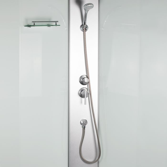 Душевой бокс Lidz Tani 90x90 см полукруглый, матовое стекло 4 мм, глубокий поддон