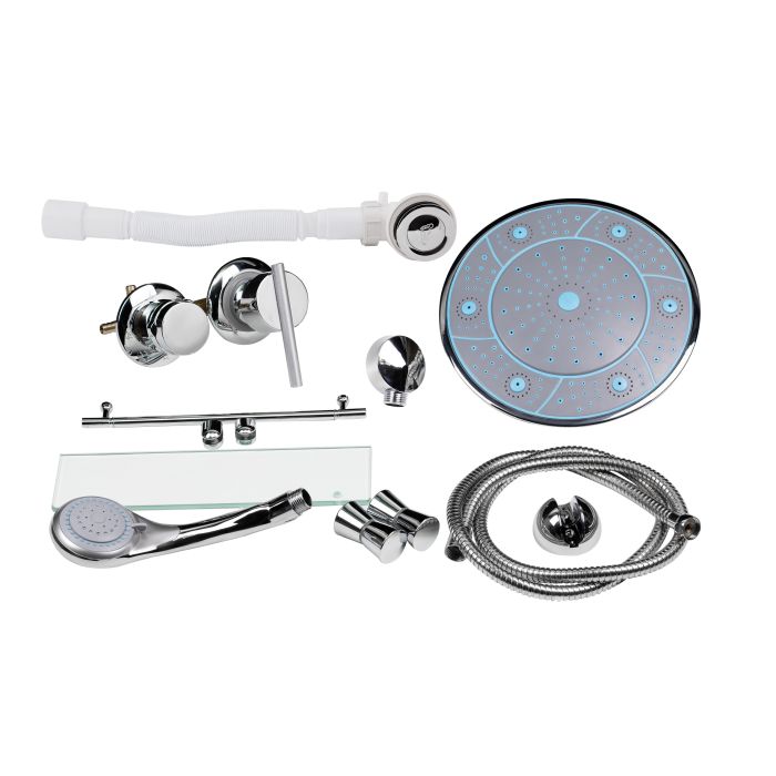 Душевой бокс Lidz Tani 90x90 см полукруглый, матовое стекло 4 мм, глубокий поддон