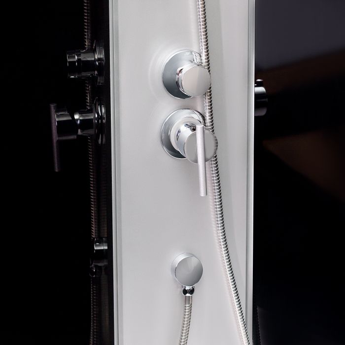 Душевой бокс Lidz Tani 90x90 см полукруглый, стекло тонированное 4 мм, низкий поддон