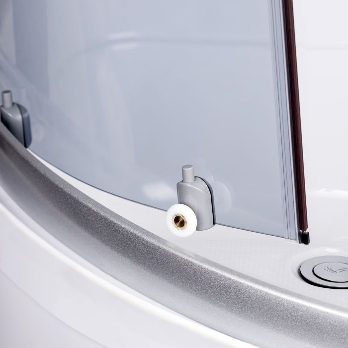 Душевой бокс Lidz Tani 90x90 см полукруглый, стекло тонированное 4 мм, глубокий поддон