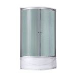 Гідромасажний бокс Lidz Tani 90x90 см напівкруглий, матове скло 4 мм, глибокий піддон