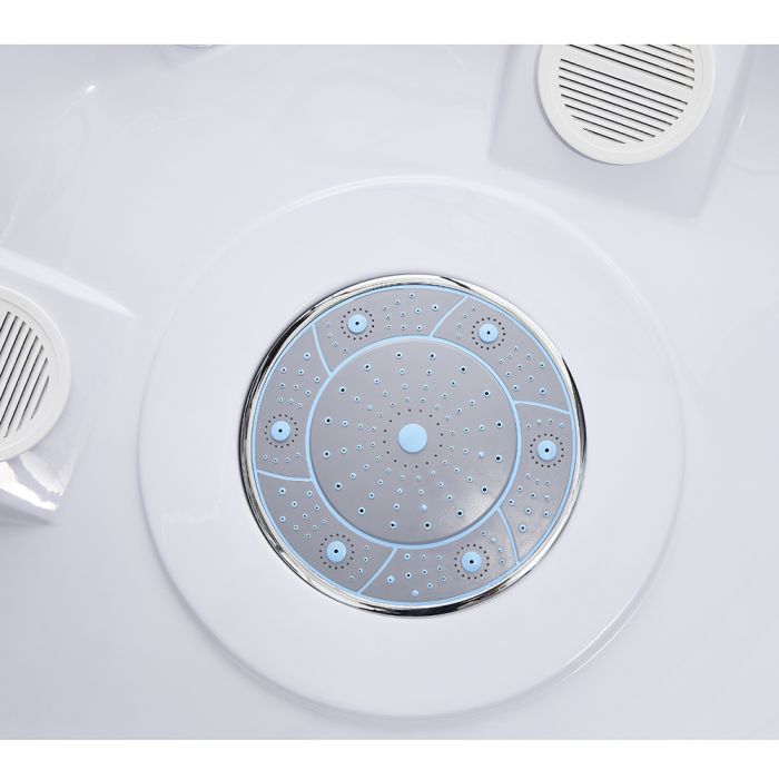 Гидромассажный бокс Lidz Tani 90x90 см полукруглый, матовое стекло 4 мм, глубокий поддон