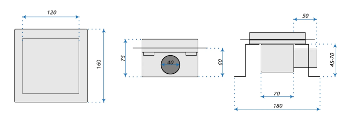 Трап для душу REA CROSS 12x12 NICKIEL BRUSHED