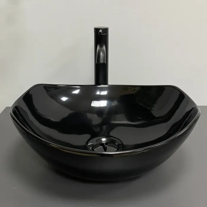 Умивальник VBI RONTA DARK BLACK GLOSSY накладний