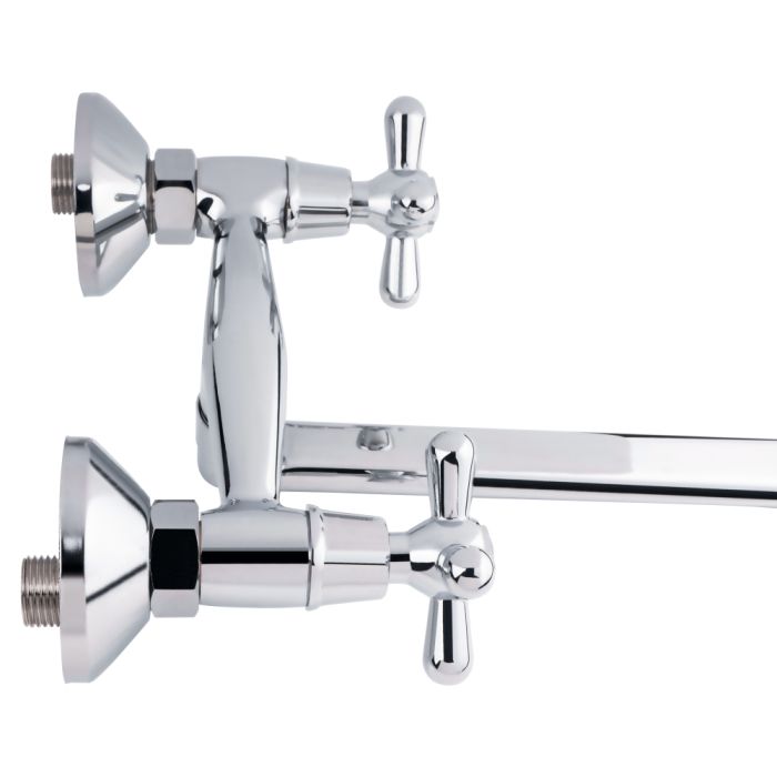 Смеситель для раковины Lidz Dominox 361 настенный с поворотным изливом двухвентильный LDDOM361CRM35542 Chrome
