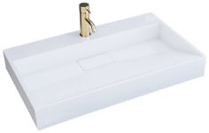 Умивальник REA GOYA 70 WHITE накладний підвісний