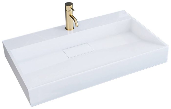 Умывальник REA GOYA 70 WHITE накладной подвесной