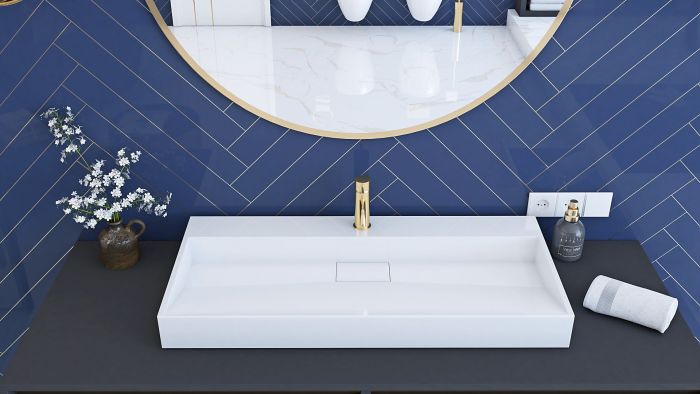 Умывальник REA GOYA 70 WHITE накладной подвесной