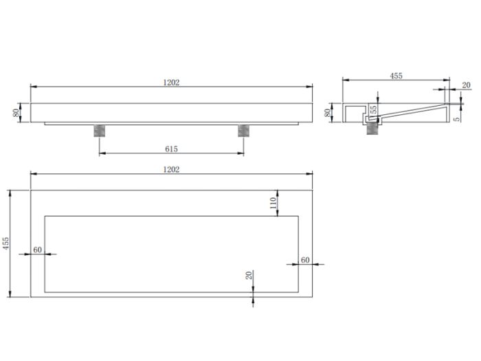 Умывальник ASIGNATURA Stream 1200, белый