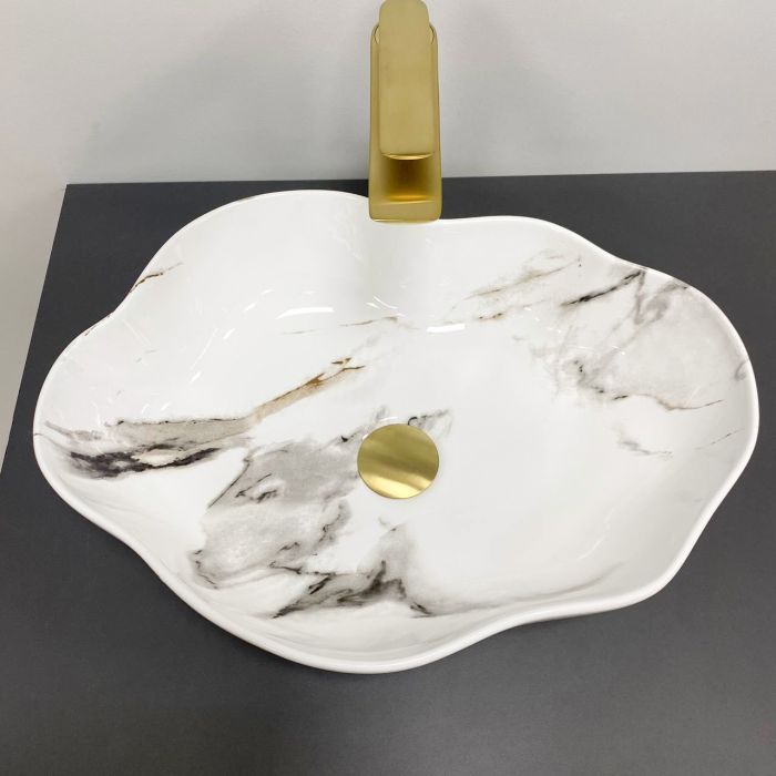 Умывальник VBI FALERIA CARRARA GLOSSY накладной