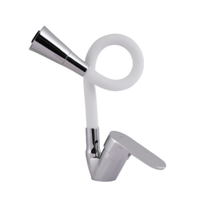 Смеситель для кухни Lidz Tani 008F3 с гибким изливом (k40) LDTAN008F3WCR37037 White / Chrome