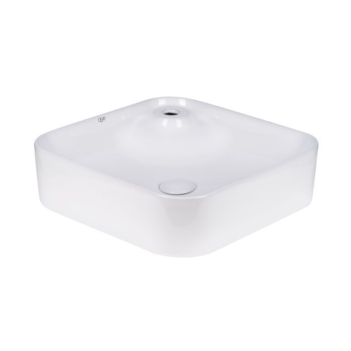 Раковина Qtap Stork 430x430x125 White с донным клапаном QT15112194W
