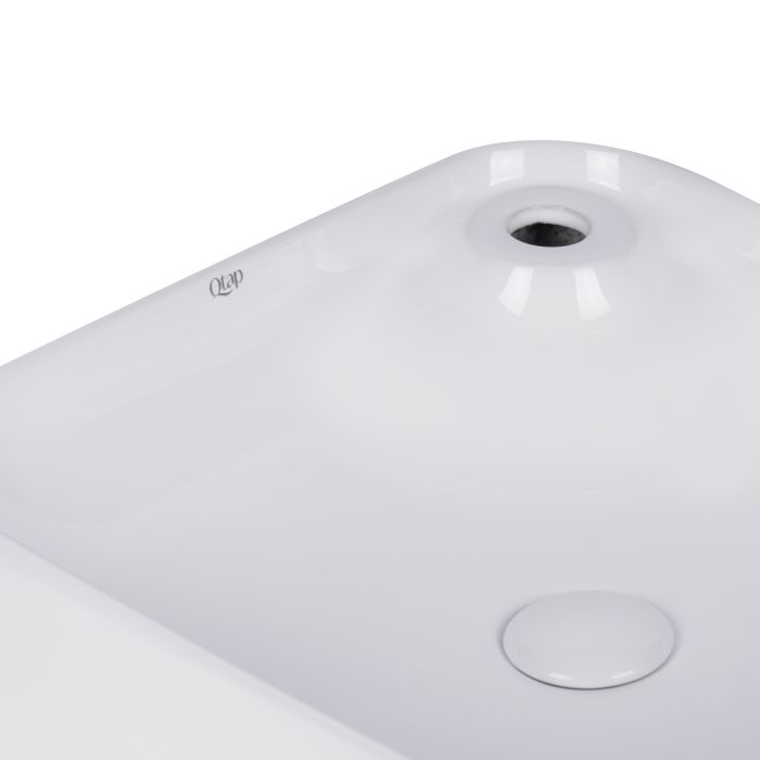 Раковина Qtap Stork 430x430x125 White с донным клапаном QT15112194W