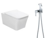 Чаша підвісного унітазу Simple Line Rimless з набором для біде ASIGNATURA