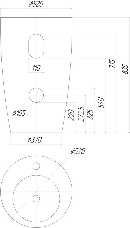 Умивальник підлоговий NEWARC Modern, білий матовий