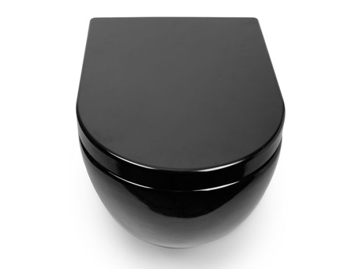 Підвісний унітаз NEWARC Modern Rimless із сидінням, чорний