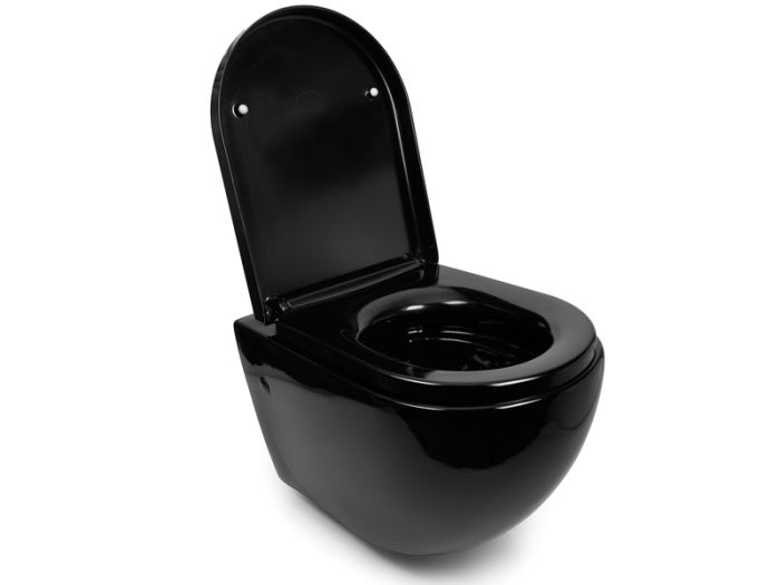 Підвісний унітаз NEWARC Modern Rimless із сидінням, чорний