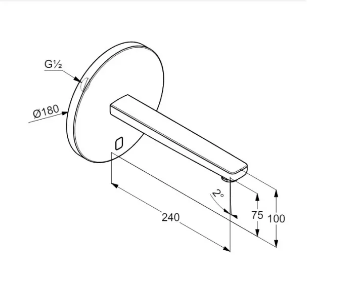 Змішувач для умивальника електронний Zenta SL 3840305 Kludi