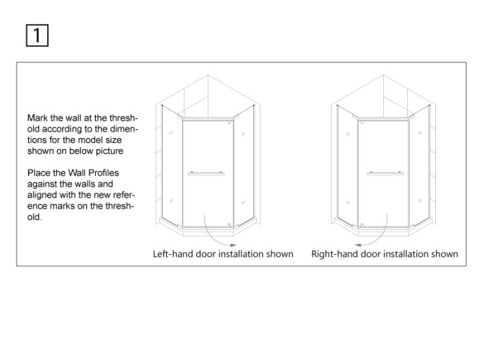 Душевая кабина 90*90 б/п, проф.черный мат, стекло прозр, (8 мм), распашная