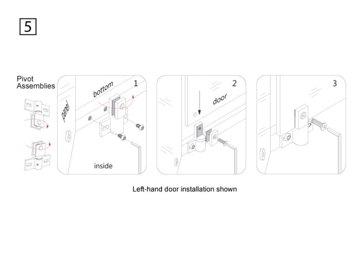 Душевая кабина 90*90 б/п, проф.черный мат, стекло прозр, (8 мм), распашная