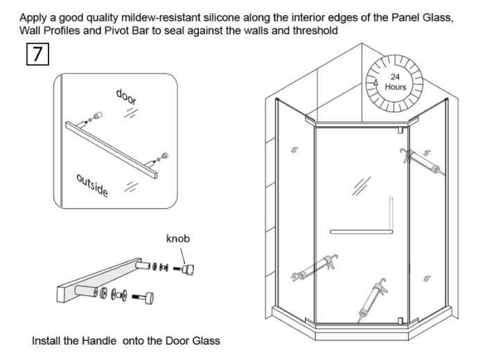 Душевая кабина 90*90 б/п, проф.черный мат, стекло прозр, (8 мм), распашная