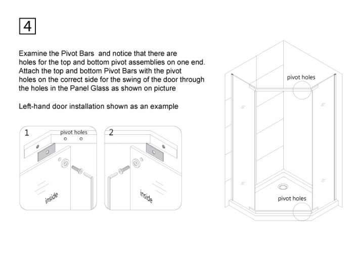Душевая кабина 90*90 без поддона, проф.сатин, стекло прозр. (8мм), распашная ASIGNATURA Turia