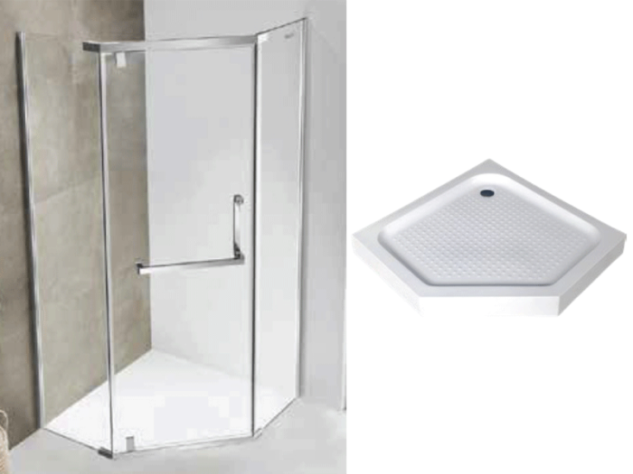 Душова кабіна 90*90 Turia 39020409 + душовий піддон білий 39833005 ASIGNATURA