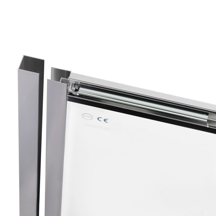 Душевые двери в нишу Qtap Taurus CRM209-1.C6 90-100x185 см, стекло Clear 6 мм, покрытие CalcLess