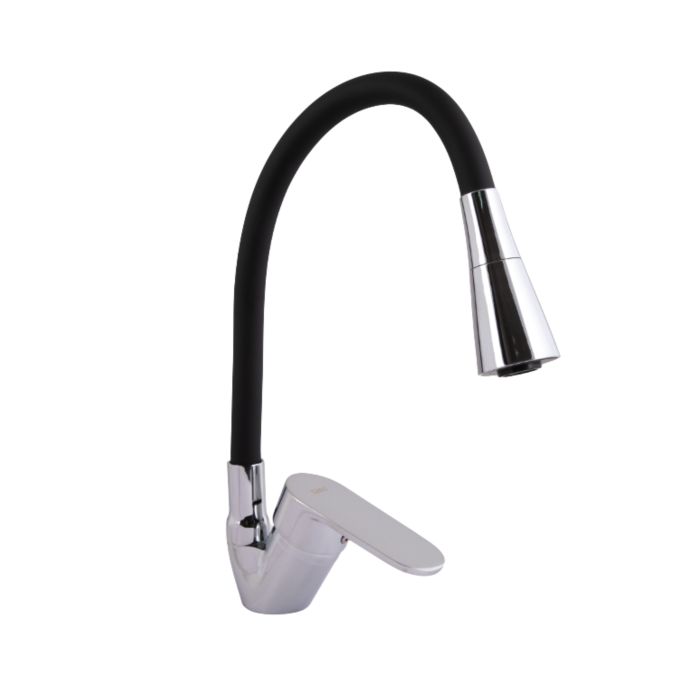 Смеситель для кухни Lidz Tani 008F3 с гибким изливом (k40) LDTAN008F3BCR39484 Black/Chrome