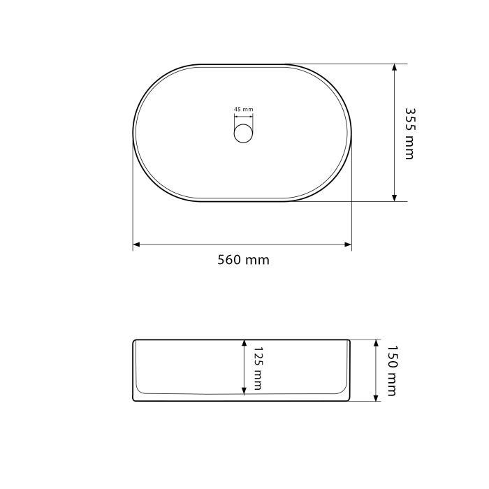 Умивальник VBI AVERSA WHITE накладний