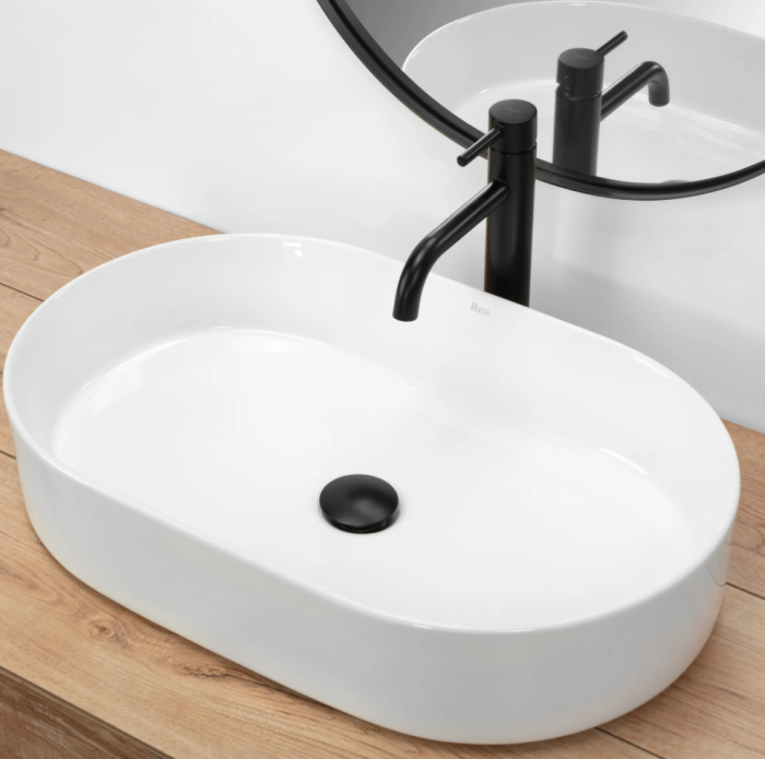 Умывальник REA NADIA 60 WHITE белый накладной