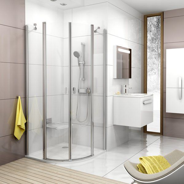 Душова кабіна напівкругла CHROME CSKK4-90 Transparent, (3Q170C00Z1) RAVAK